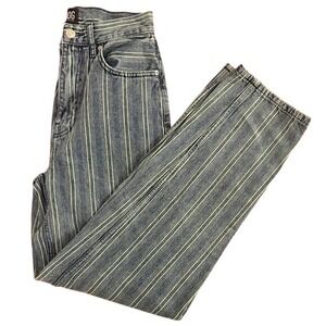 BDG Urban Outfitters High Rise Baggy Striped Jeans Women Size 26 Blue